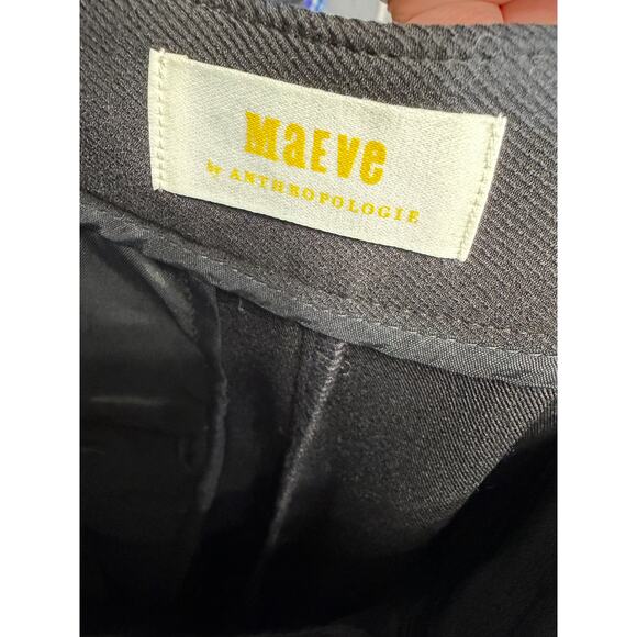 Maeve Anthropologie High-Waisted Wide-Leg Trousers Black Pant Sz 2 NWOT - Picture 13 of 15
